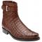 Belvedere "Libero" Antique Maple Genuine Alligator / Soft Quilted Leather / Leather Sole Boots 819.